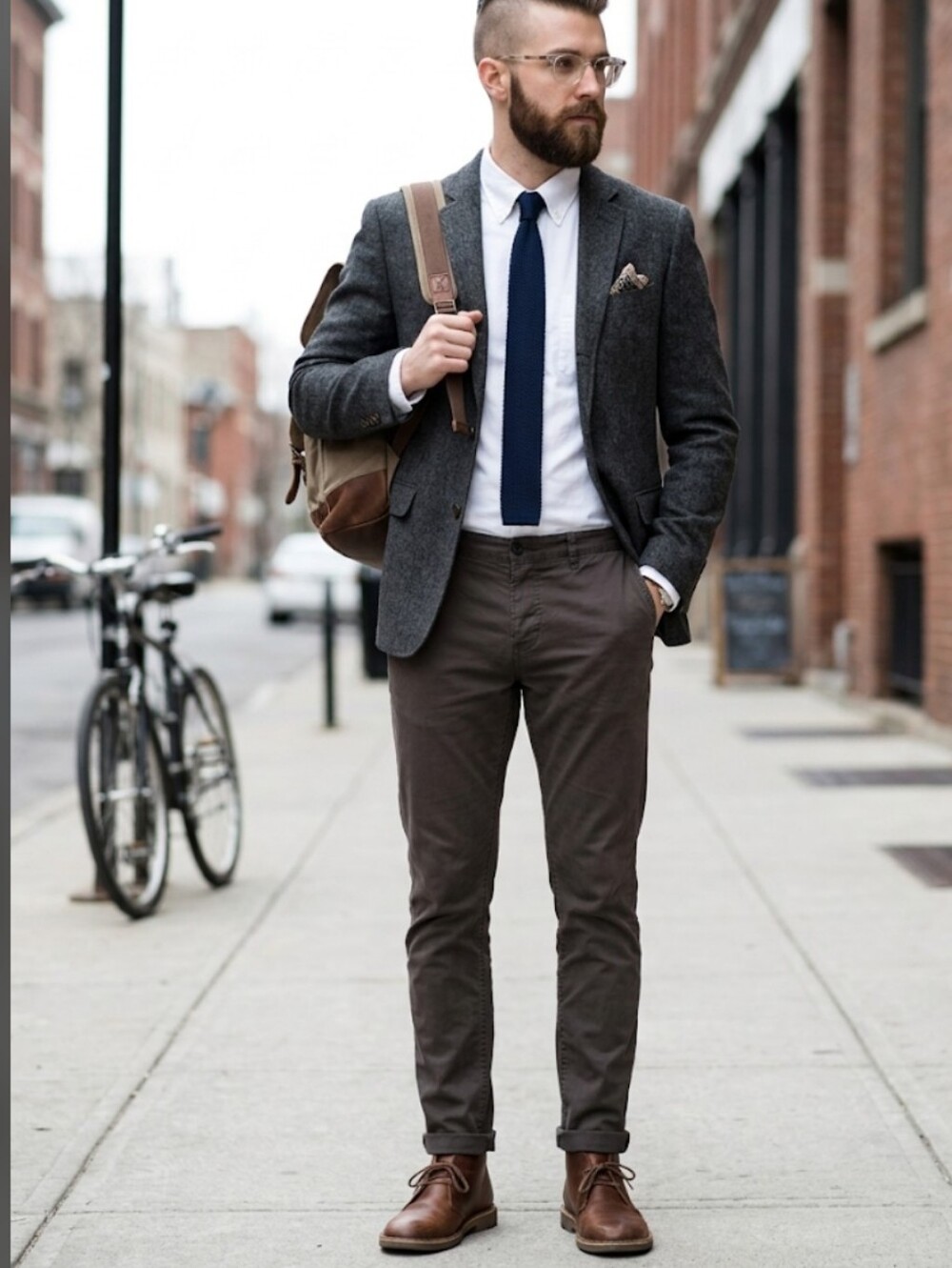 ASOS Brown Chino Pants 32x35 Hipster City Preppy #5555